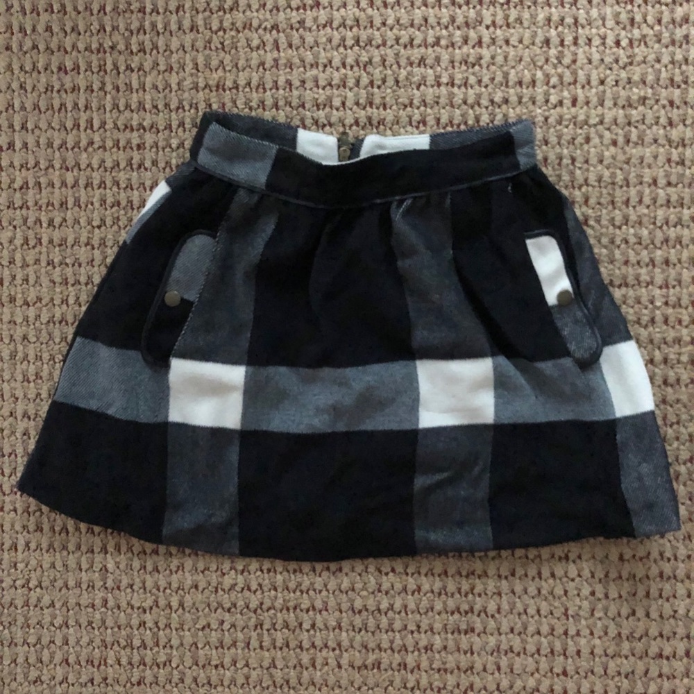 Free people Plaid Wool Skirt, XS/S